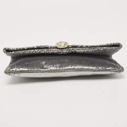 Bvlgari Silver Sequins Monete Clutch