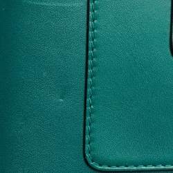 Bvlgari Green Leather Medium Serpenti Forever Top Handle Bag
