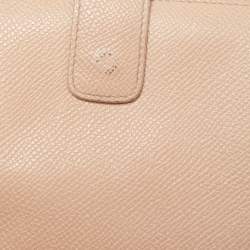 Pre Owned Bvlgari Light Pink Leather Icon Bit French Wallet