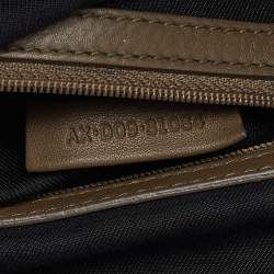 مملوكة مسبقًا Bvlgari Olive Green Leather Plisse Twist Shoulder Bag