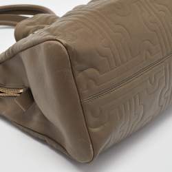 مملوكة مسبقًا Bvlgari Olive Green Leather Plisse Twist Shoulder Bag