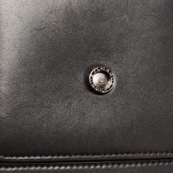 Pre Owned Bvlgari Black Leather Serpenti Forever Maxi Chain Small Crossbody Bag