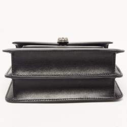 Pre Owned Bvlgari Black Leather Serpenti Forever Maxi Chain Small Crossbody Bag
