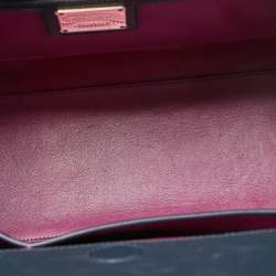 Bvlgari Multicolor Python Metal Side Frame Satchel