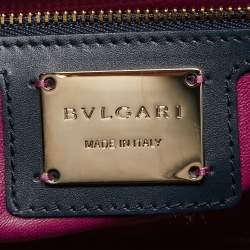 Bvlgari Multicolor Python Metal Side Frame Satchel