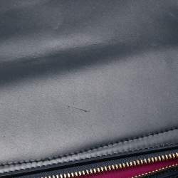 Bvlgari Multicolor Python Metal Side Frame Satchel