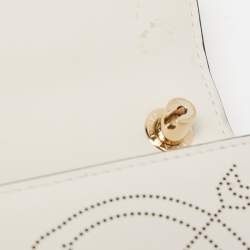 Pre Owned Bvlgari Off White Leather Studded Small Serpenti Forever Shoulder Bag