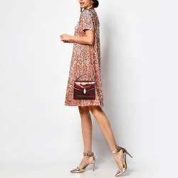 Bvlgari Red Patent Leather Serpenti Forever Flap Top Handle Bag