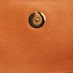Pre Owned Bvlgari Tan Leather Logo Satchel