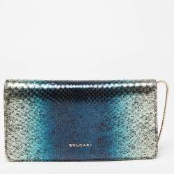 Bvlgari Metallic Multicolor Python Serpenti Forever Chain Clutch