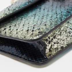 Bvlgari Metallic Multicolor Python Serpenti Forever Chain Clutch