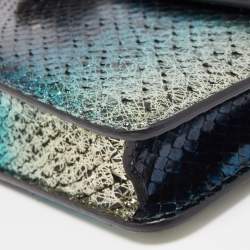 Bvlgari Metallic Multicolor Python Serpenti Forever Chain Clutch