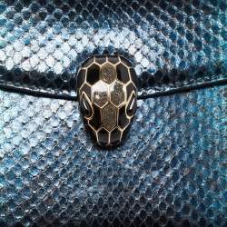 Bvlgari Metallic Multicolor Python Serpenti Forever Chain Clutch