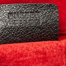 Pre Owned Bvlgari Black Leather Logo Shoulder Bag