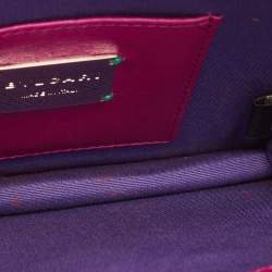 Pre Owned Bvlgari Pink Stingray and Leather Serpenti Forever Shoulder Bag