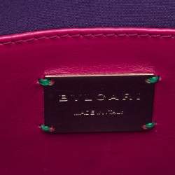 Pre Owned Bvlgari Pink Stingray and Leather Serpenti Forever Shoulder Bag