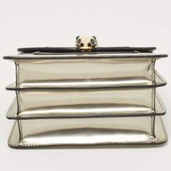 Bvlgari Metallic Mirror Leather Small Serpenti Forever Top Handle Bag