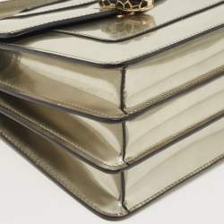 Bvlgari Metallic Mirror Leather Small Serpenti Forever Top Handle Bag