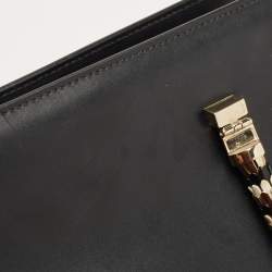 Pre Owned Bvlgari Black Leather and Snakeskin Serpenti Scaglie Tote