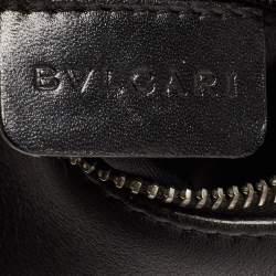 Bvlgari Blue/Black Denim and Leather Mania Hobo