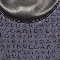 Bvlgari Blue/Black Denim and Leather Mania Hobo