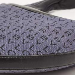 Bvlgari Blue/Black Denim and Leather Mania Hobo