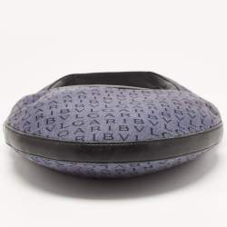 Bvlgari Blue/Black Denim and Leather Mania Hobo