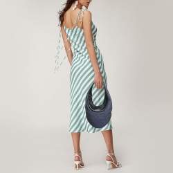Bvlgari Blue/Black Denim and Leather Mania Hobo