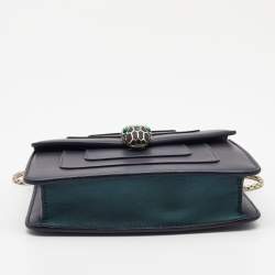 Bvlgari Green Leather Small Serpenti Forever Shoulder Bag