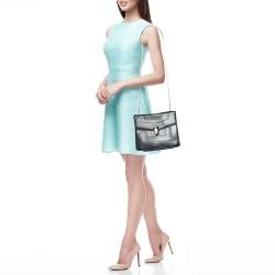 Pre Owned Bvlgari Black Leather Serpenti Forever Crossbody Bag