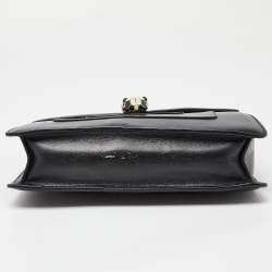 Pre Owned Bvlgari Black Leather Serpenti Forever Crossbody Bag