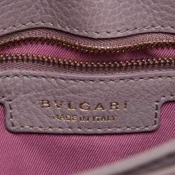 Bvlgari Purple Leather Flap Shoulder Bag