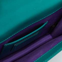 Pre Owned Bvlgari Green Leather Serpenti Forever Crossbody Bag