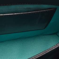 Pre Owned Bvlgari Black Leather and Perspex Small Flap Cover Shoulder Bag