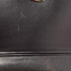 Pre Owned Bvlgari Black Leather and Perspex Small Flap Cover Shoulder Bag