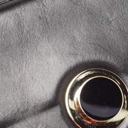 Pre Owned Bvlgari Black Leather and Perspex Small Flap Cover Shoulder Bag