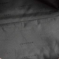 Pre Owned Bvlgari Light Brown Leather Double Zip Tote