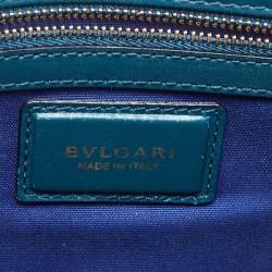 Bvlgari Teal Green Leather Large Serpenti Forever Shoulder Bag