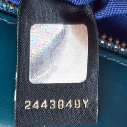Bvlgari Teal Green Leather Large Serpenti Forever Shoulder Bag