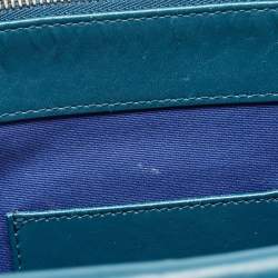 Bvlgari Teal Green Leather Large Serpenti Forever Shoulder Bag