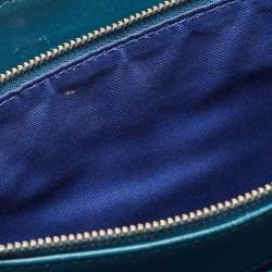 Bvlgari Teal Green Leather Large Serpenti Forever Shoulder Bag
