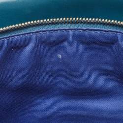 Bvlgari Teal Green Leather Large Serpenti Forever Shoulder Bag