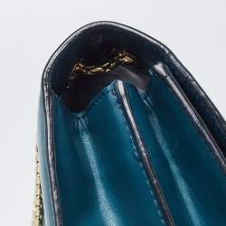 Bvlgari Teal Green Leather Large Serpenti Forever Shoulder Bag