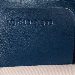 Pre Owned Bvlgari Teal Blue Leather Chandra Hobo