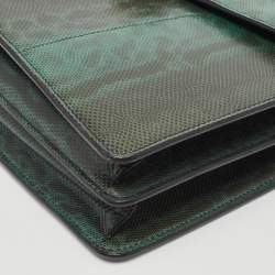 مملوكة مسبقًا حقيبة كتف بلغاري سربنتي فوريفر كبيرة سحلية خضراء