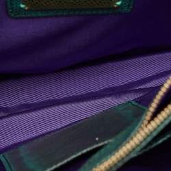 مملوكة مسبقًا حقيبة كتف بلغاري سربنتي فوريفر كبيرة سحلية خضراء