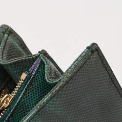 مملوكة مسبقًا حقيبة كتف بلغاري سربنتي فوريفر كبيرة سحلية خضراء