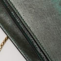 مملوكة مسبقًا حقيبة كتف بلغاري سربنتي فوريفر كبيرة سحلية خضراء