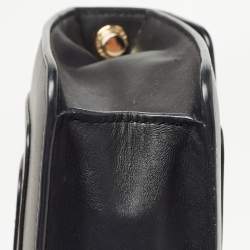 Pre Owned Bvlgari Black Leather Serpenti Forever Flap Chain Shoulder Bag