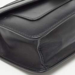 Pre Owned Bvlgari Black Leather Serpenti Forever Flap Chain Shoulder Bag